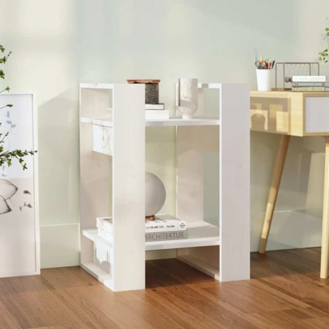 VIDAXL Vidaxl - Book Cabinet/Room Divider White 41x35x57cm Solid Wood Pine 8720286904930