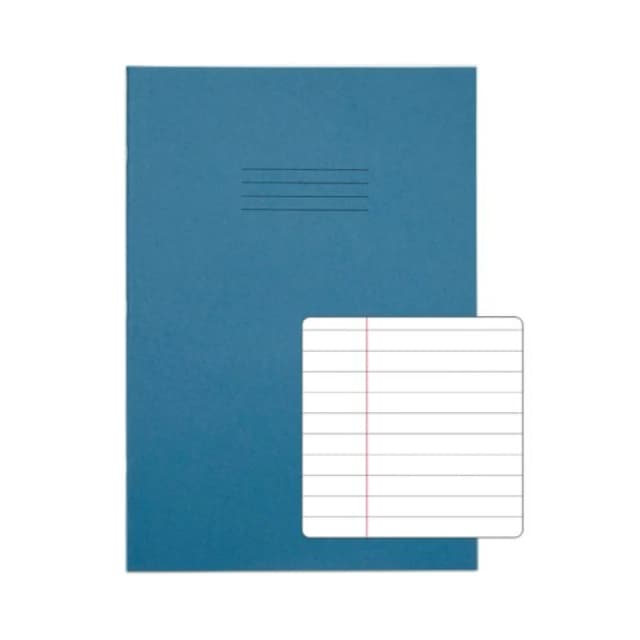 Rhino A4 Exercise Book 80 Page 8mm Ruled Light Blue Contract (50 Pack) VEXV668-1335-4