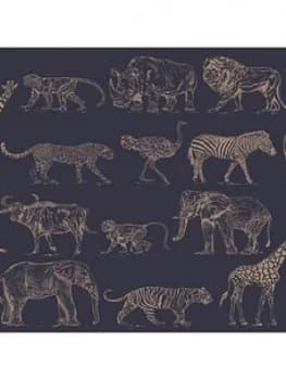 Boutique Safari Midnight Wallpaper