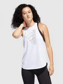 adidas Tech Badge Of Sport Tank - White Size M Women