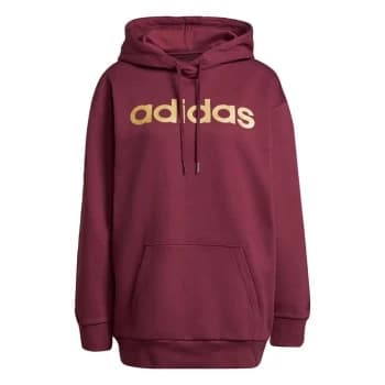 adidas Essentials Oversize Fleece Hoodie Womens - Victory Crimson / Gold Metalli