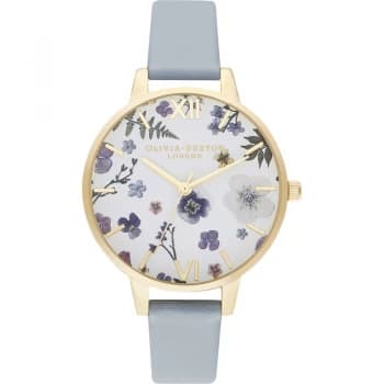 Ladies Olivia Burton Artisan Vegan Chalk Blue & Pale Gold Watch