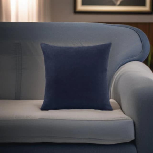 Luxury Living Velvet Chenille Cushion Navy