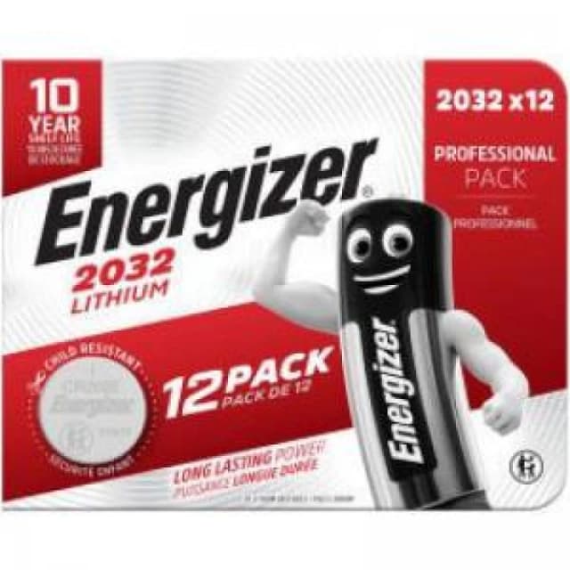 Energizer Energizer Lithium CR2032 Coin Cell (Pack 12) - E303693100 E303693100