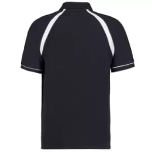 Kustom Kit Oak Hill Mens Short Sleeve Polo Shirt (M) (Navy/White)