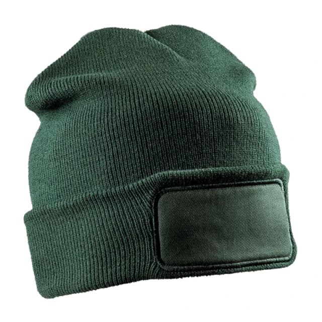 Result Result Men Printers Double Knit Beanie in Bottle Green Bottle Green One Size Male 5063574977081