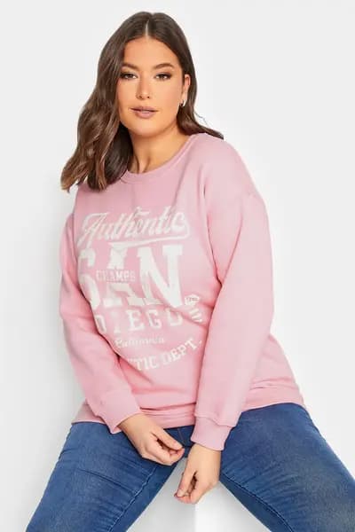Yours Crew Neck Sweatshirt Pink