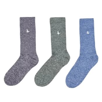 Jack Wills Meadowcroft Multipack Socks 3 Pack - Green