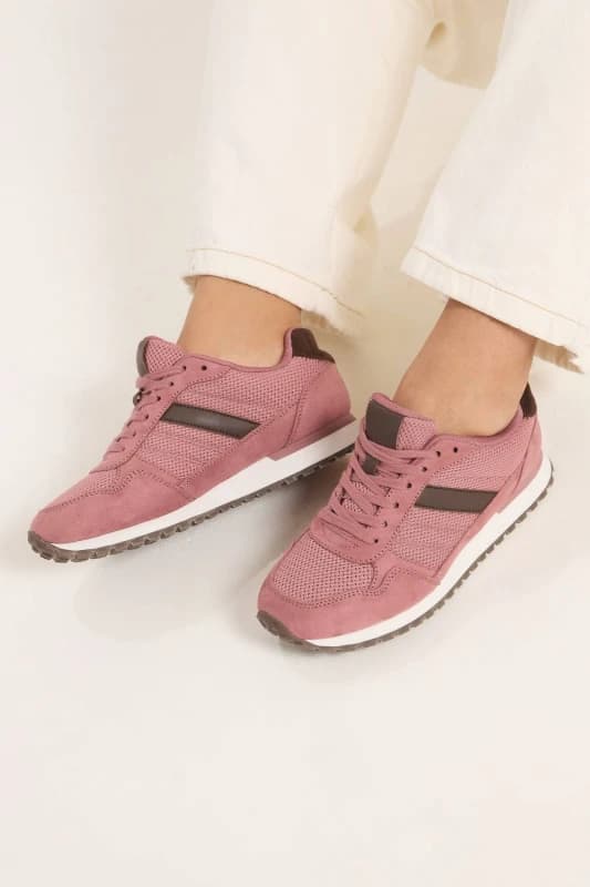 Yours Womens Colourblock Trainers In Extra Wide EEE Fit in Pink Size: 9EEE Pink Female 9EEE