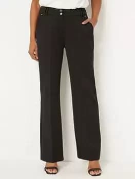 Wallis Smart Bootcut Trouser - Black, Size 10, Women