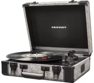 CROSLEY Executive CR6019E Portable Belt Drive Bluetooth Turntable - Smoke, Silver/Grey