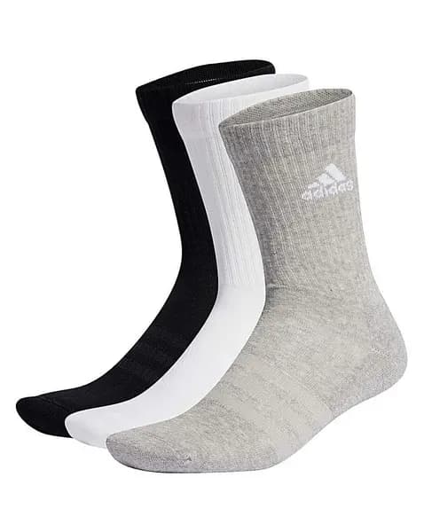 adidas Core SPW Crew 3P Socks Grey/Black Male 6/5-8 PT36802