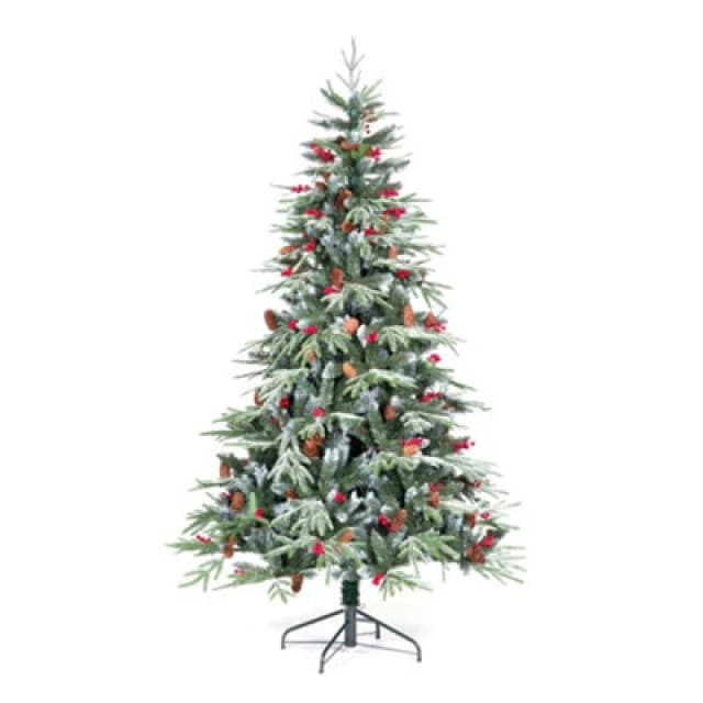 SnowTime SnowTime Ontario 7ft Spruce Christmas Tree Green