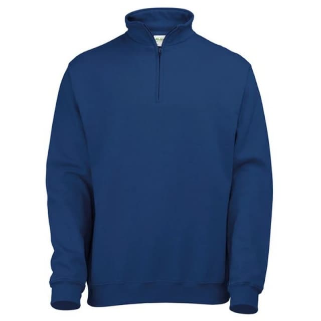 AWDis AWDis Men Sophomore Zip Neck Sweatshirt in Navy Size: Small Navy S Male 5063527381187