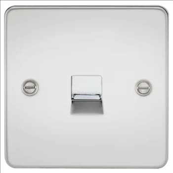KnightsBridge Flat Plate Telephone extension socket - polished chrome