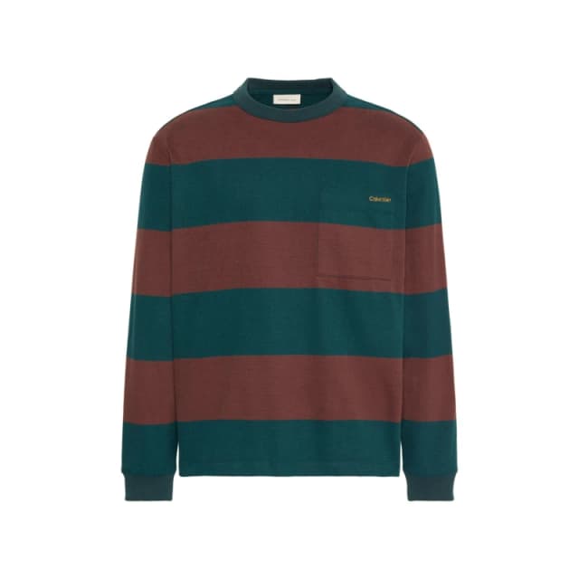 Calvin Klein Jeans Mens Suede Stripe T-Shirt Nurture Navy male S