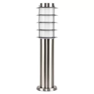 Wharf IP44 450mm Bollard in Brushed Chrome