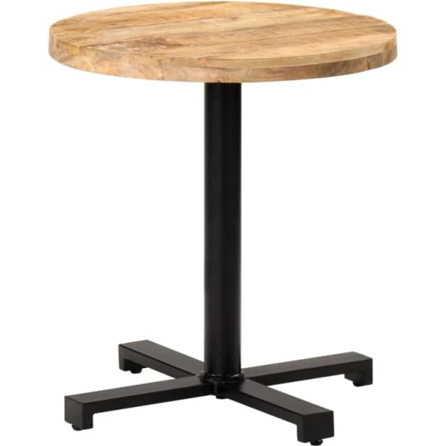 VIDAXL Bistro Table Round Ø70x75cm Rough Mango Wood Vidaxl 8720286110331