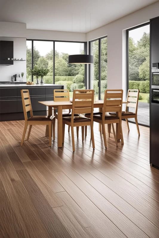 FWStyle FWStyle Natural Oak 1.4M Extending Dining Table & Chairs Set in Brown Brown One Size Unisex 5056413124852