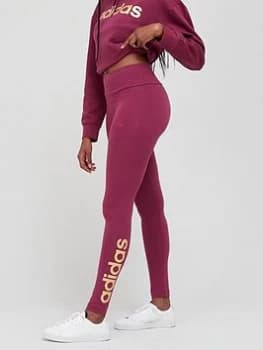 adidas Essentials Linear Leggings - Red, Red Size M Women