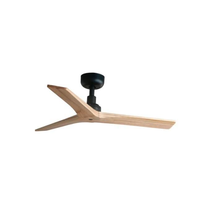 Klim Small Black, Light Oak Wood DC Ceiling Fan 6 Speed