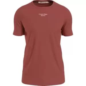 Calvin Klein Jeans Stacked Logo Tee - Red