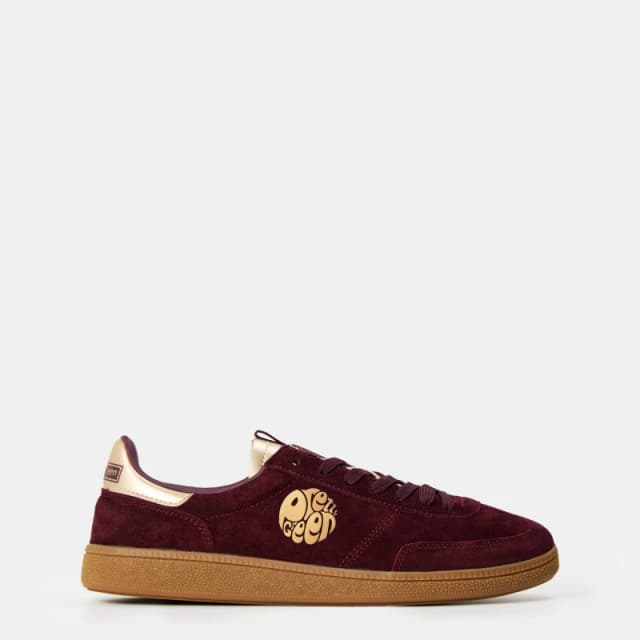 Pretty Green Mens PG Ramblas Low-Top Trainers Maroon/Gold male 7 (41)