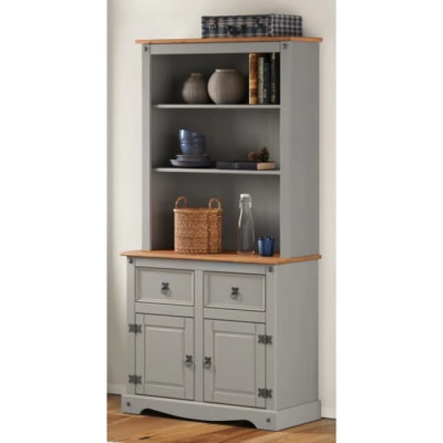 MERCERS FURNITURE Corona Grey Wax 2 Door Dresser 2TONE90/2TONE117