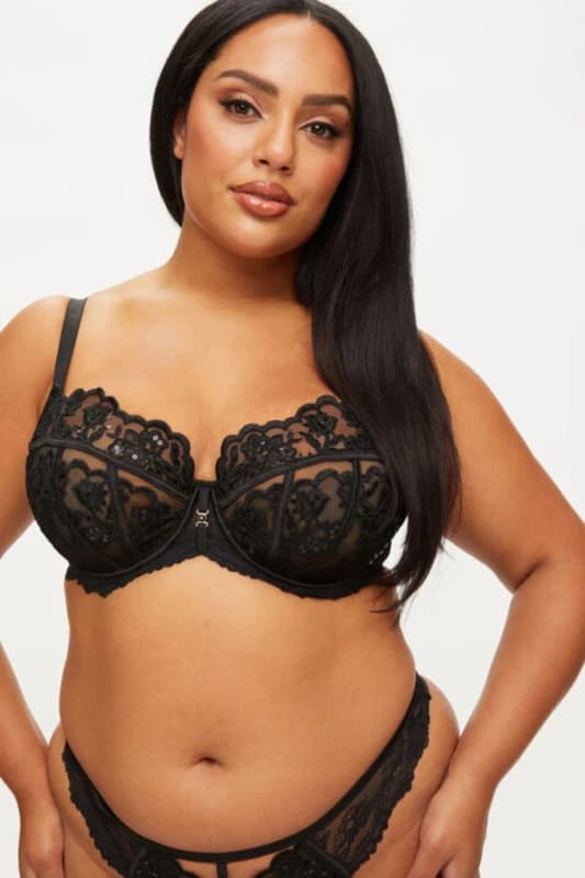 Ann Summers Womens The Icon Fuller Bust DD+ Non Pad Balcony Black Size: 40G Black Female 40G