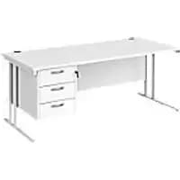 Dams International Desk MC18P3WHWH 1,800 x 800 x 725 mm