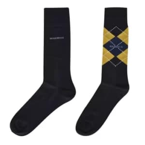 Hugo Boss 2 Pack RS Argyle Socks Navy