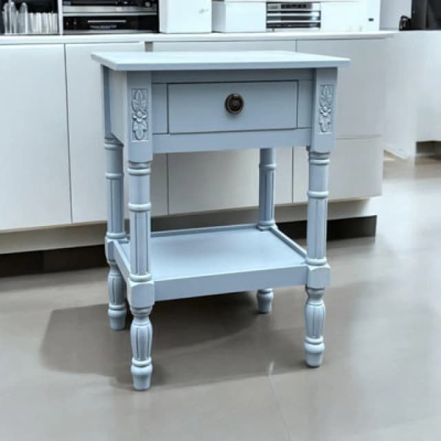 Single Drawers Side Table - L35 x W45 x H65cm - Blue MinsterStylishLivingLtd9072