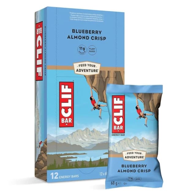 Clif Bar Clif Vegan Energy Bars (12 x 68g Bars) Blueberry Almon unisex Box of 12
