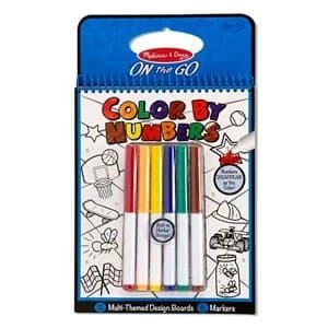 Melissa and Doug On The Go Colour By Numbers Assortment Blue