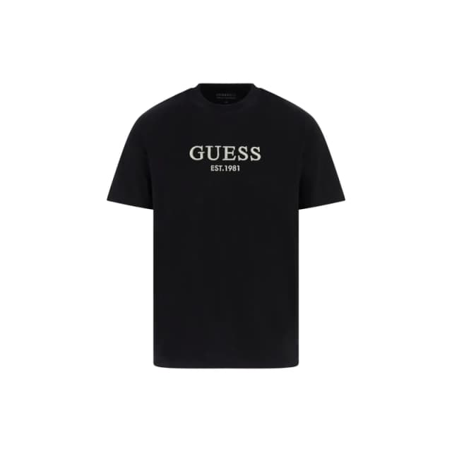 Guess Round neck T-Shirt Guess Embroidery Logo Noir Male L