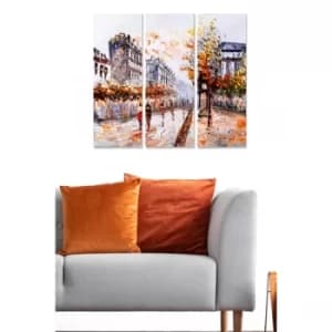 MDF389892310 Multicolor Decorative MDF Painting (3 Pieces)