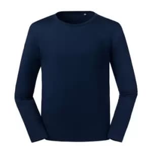 Russell Mens Long-Sleeved T-Shirt (3XL) (French Navy)