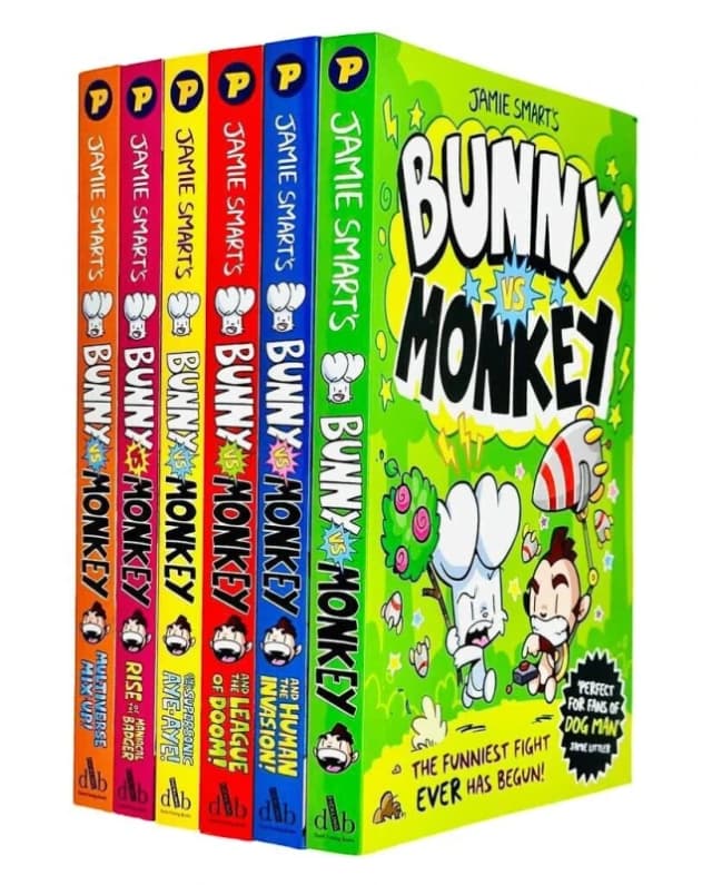 Bunny Vs Monkey 6 Book Set By Jamie Smart Including The League Of Doom And The Human Invasion Jamie Smart Books