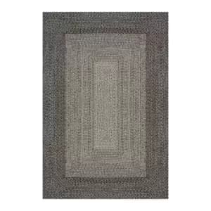 Harbour Lifestyle Hermes Indoor & Outdoor Rug - Honed Slate Grey - 290Cm X 190Cm