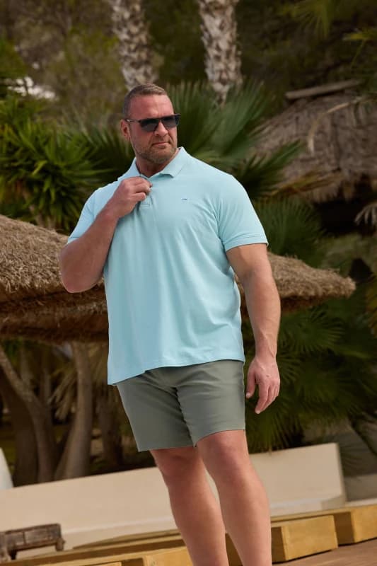 BadRhino Mens Core Polo Shirt in Light Blue Size: Large Light Blue Male L