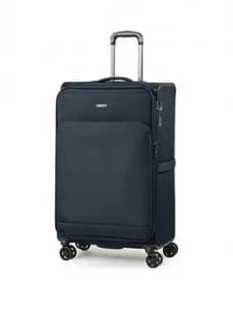 Rock Luggage Georgia Large 8 Wheel Navy Suitcase