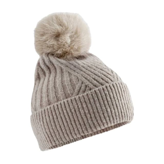 Beechfield Mens Snow Luxe Beanie in Natural Natural Male One Size