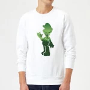 Nintendo Super Mario Luigi Silhouette Sweatshirt - White - L