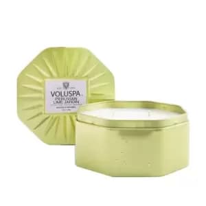 Voluspa3 Wick Octagon Tin Candle - Peruvian Lime Jardin 340g/12oz