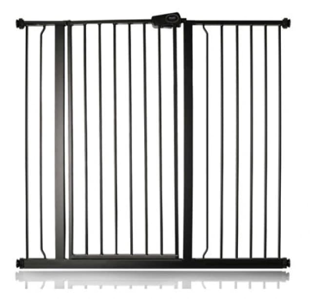 Bettacare Child And Pet Gate, 113.8Cm - 121.4Cm, Matt Black, Extra Tall Gate 104Cm In Height, Pressure Fit Stair Gate