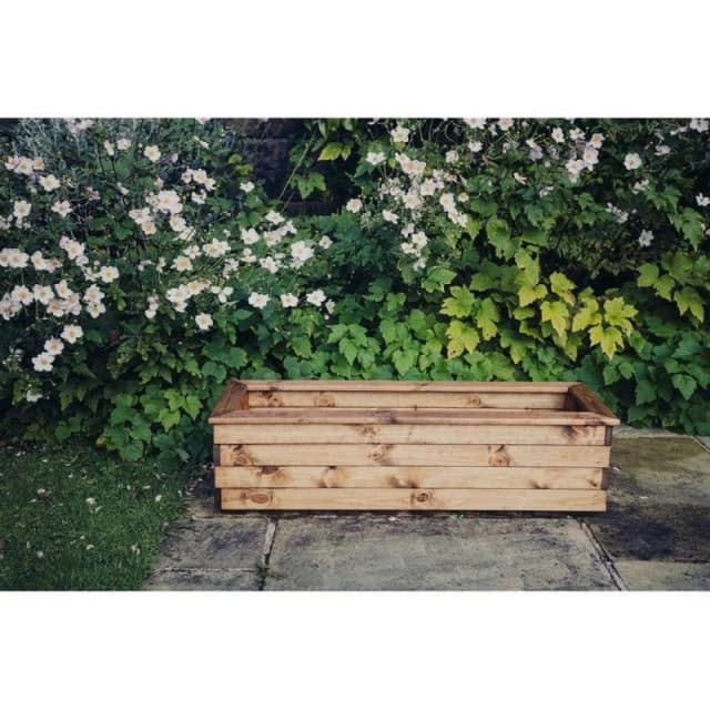 Churnet Valley Garden Furniture Ltd Valley Trough XL - Timber - Garden Planter - Fully Assembled in Brown Brown Unisex