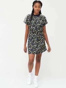 Adidas Originals All Over Print T-Shirt Dress - Multi