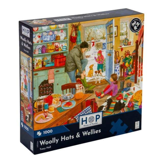 The House Of Puzzles Woolly Hats & Wellies, 1000 Piece Jigsaw Puzzle Multi unisex