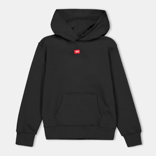 Diesel Unisex Kids Over the Head Hoodie Black K900 unisex 12Y