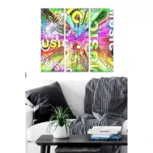 MDF69932 Multicolor Decorative MDF Painting (3 Pieces)